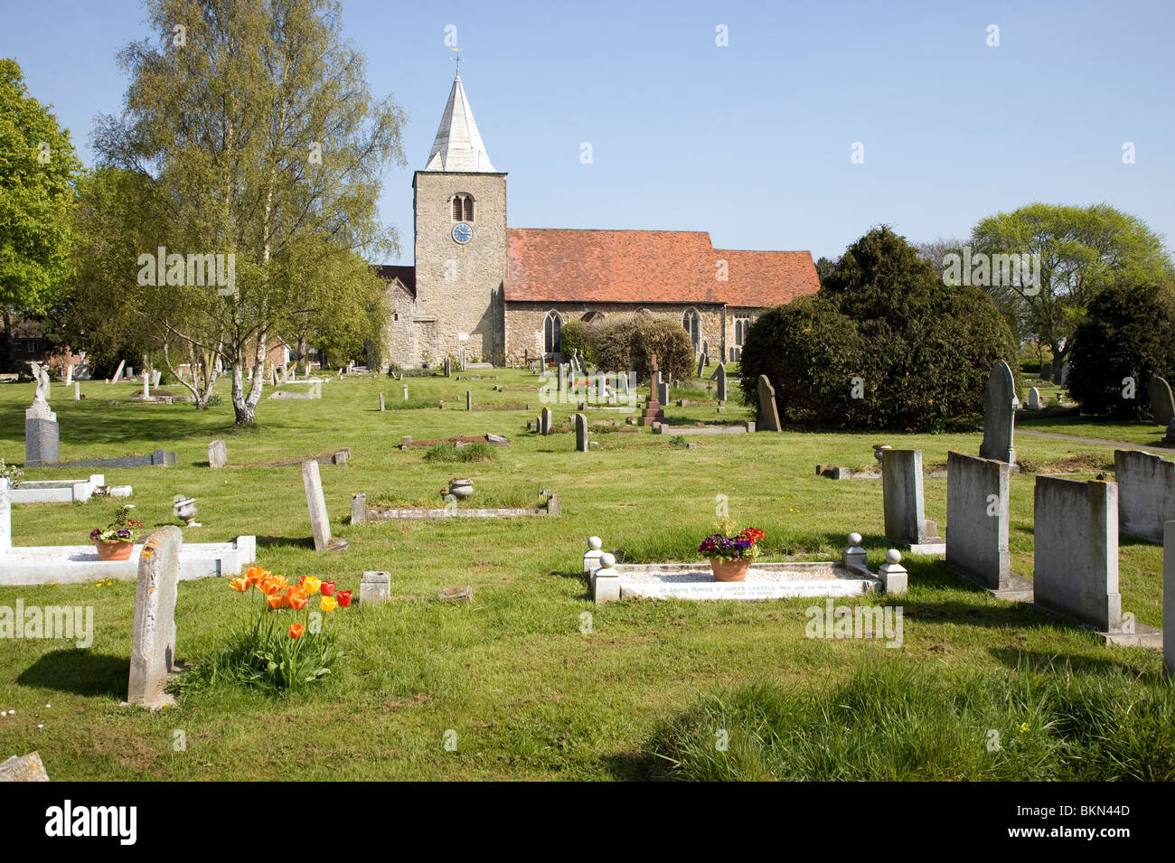 Kirche des Heiligen Nikolaus, große Wakering, in der Nähe von Southend, Essex Stockfoto