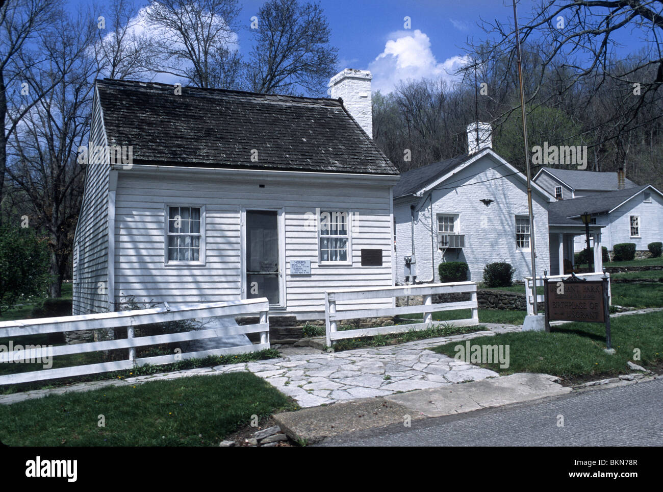 Präsident Ulysses S. Grant Geburtsort in diesem Haus in Nr. Pleasant, Ohio. Stockfoto
