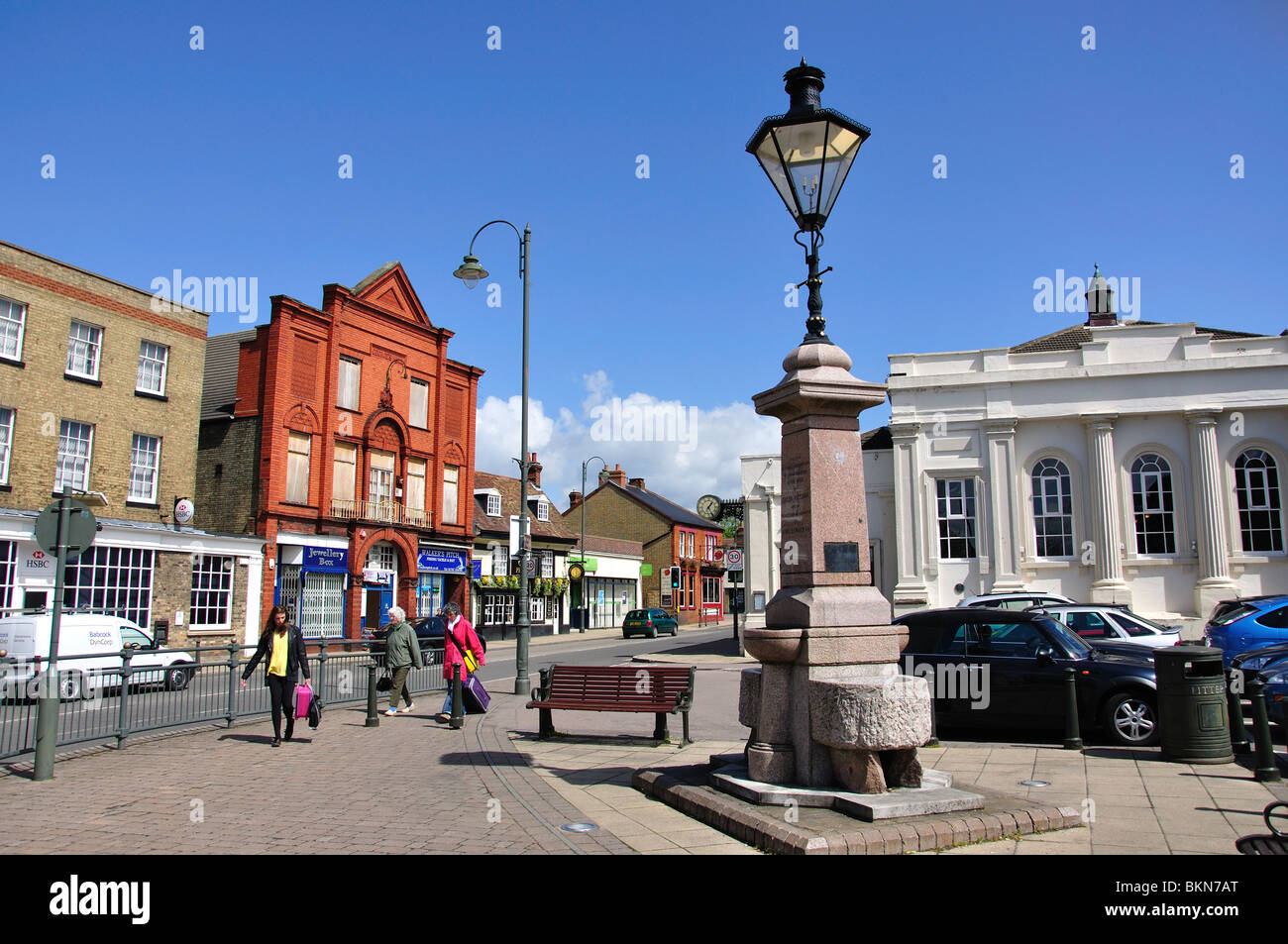 Marktplatz, Biggleswade, Bedfordshire, England, Vereinigtes Königreich Stockfoto