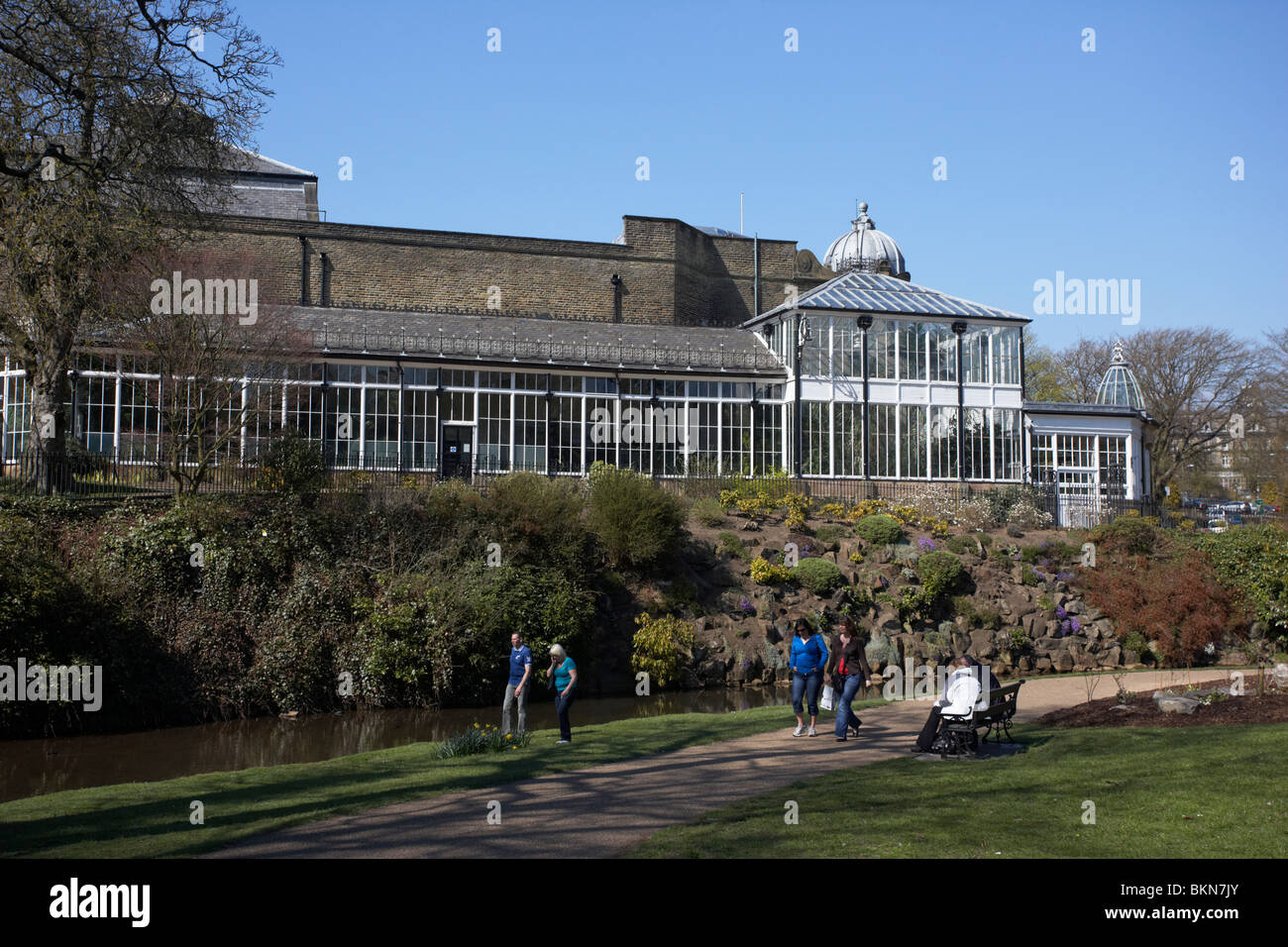 die Pavillon-Gärten Buxton Derbyshire England UK Stockfoto