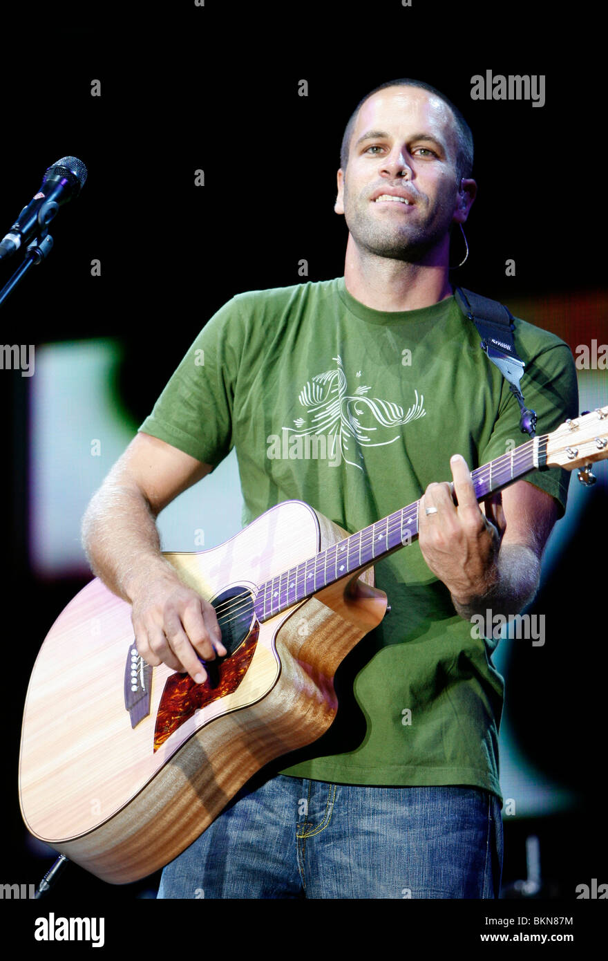 Jack Johnson führt bei Bonnaroo. Stockfoto