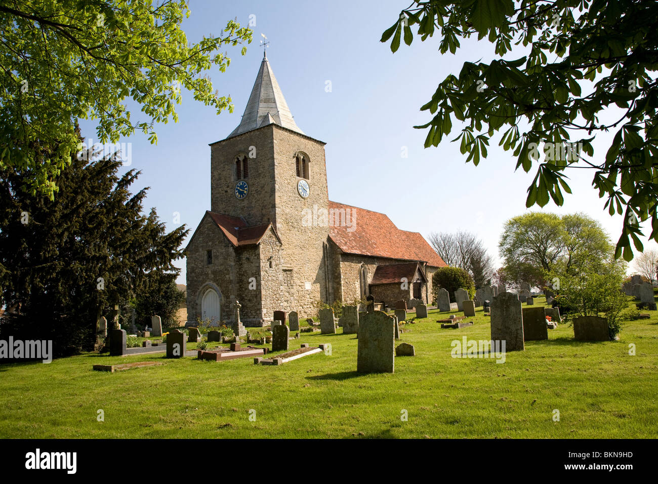 Kirche des Heiligen Nikolaus, große Wakering, in der Nähe von Southend, Essex Stockfoto
