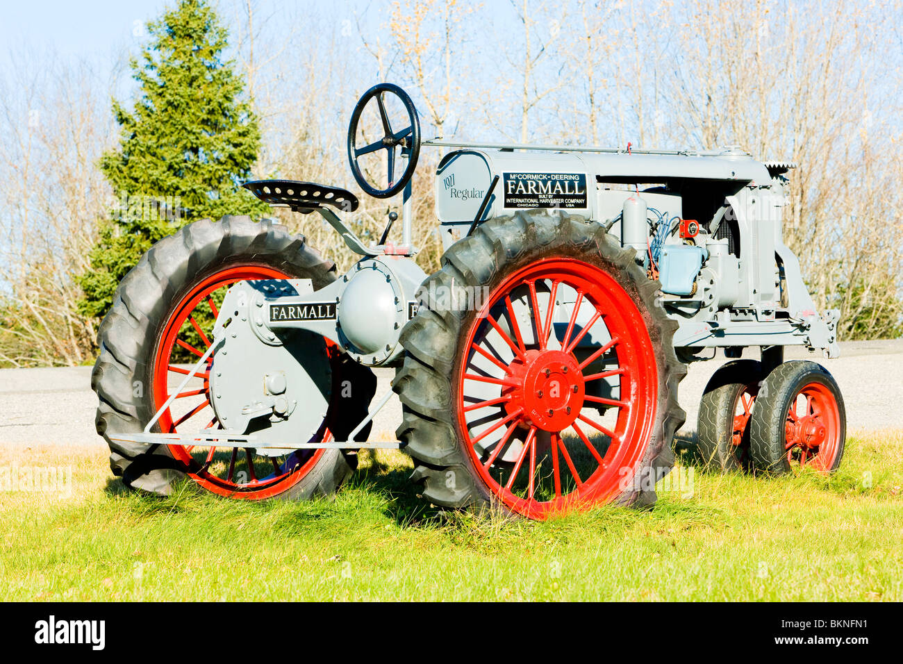 alten Traktor in der Nähe von Jonesboro, Maine, USA Stockfoto