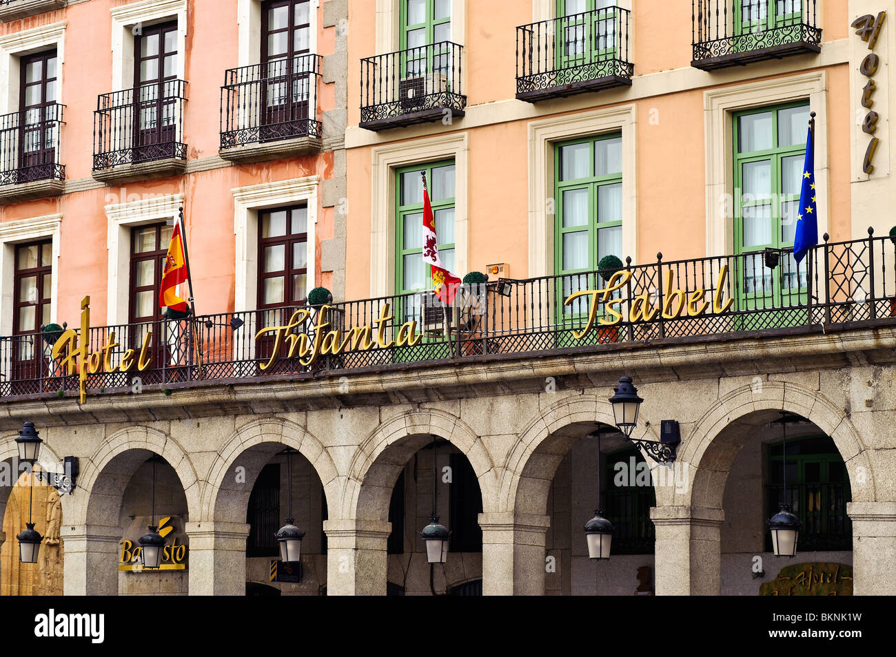 Hotel Infanta Isabel, Segovia, Spanien Stockfoto