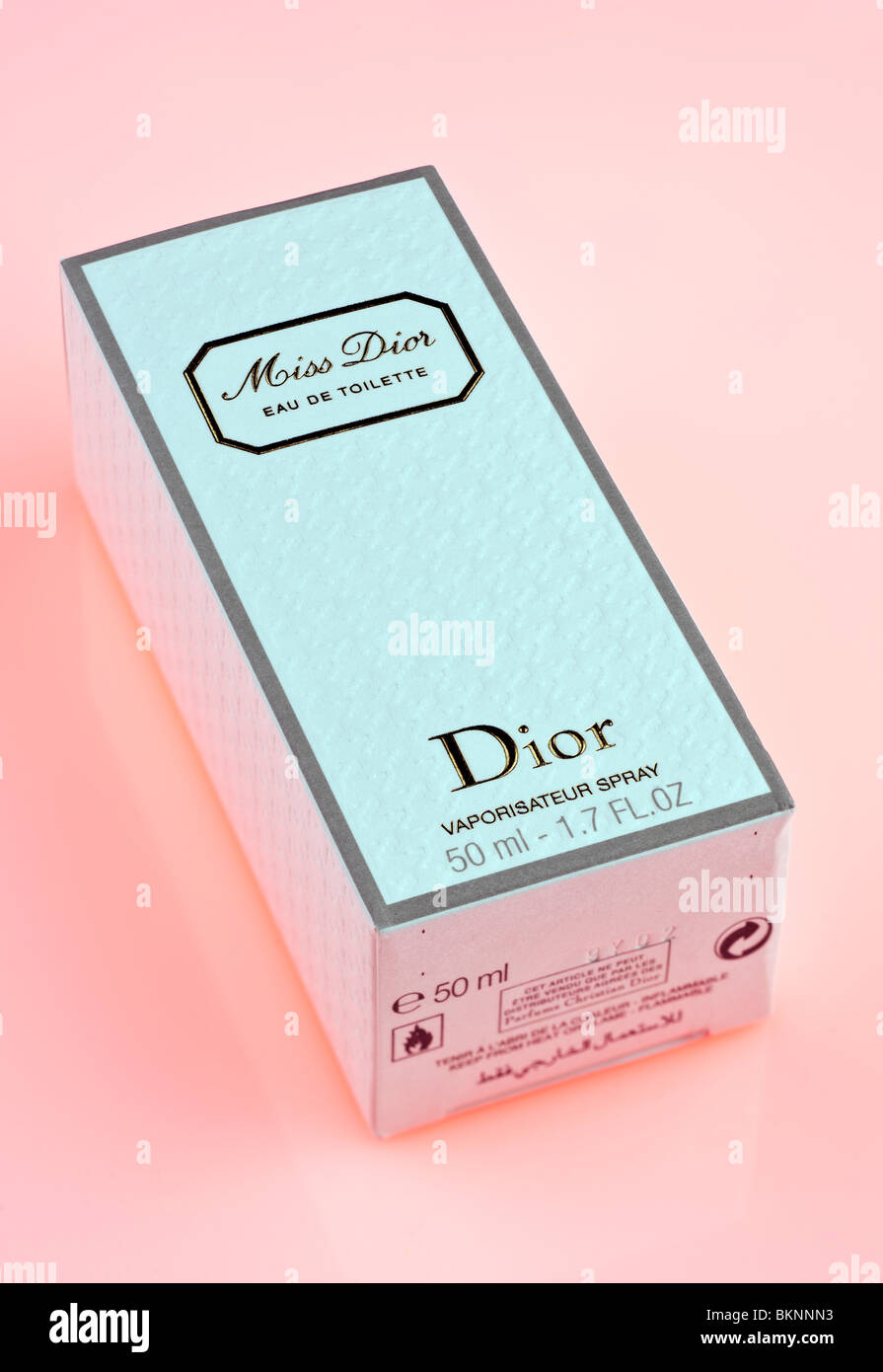50ml Box von Miss Dior Eau de Toilette Vaporisateur Spray Parfum Stockfoto