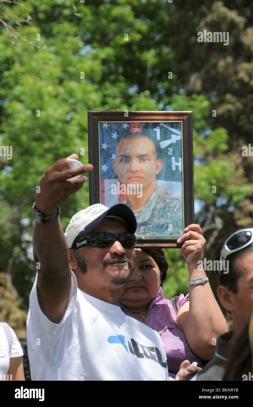 La Gran Marcha am 1. Mai 2010 in Tucson, Arizona, USA, protestieren die Rechnung SB1070, die auf die illegale Einwanderung. Stockfoto