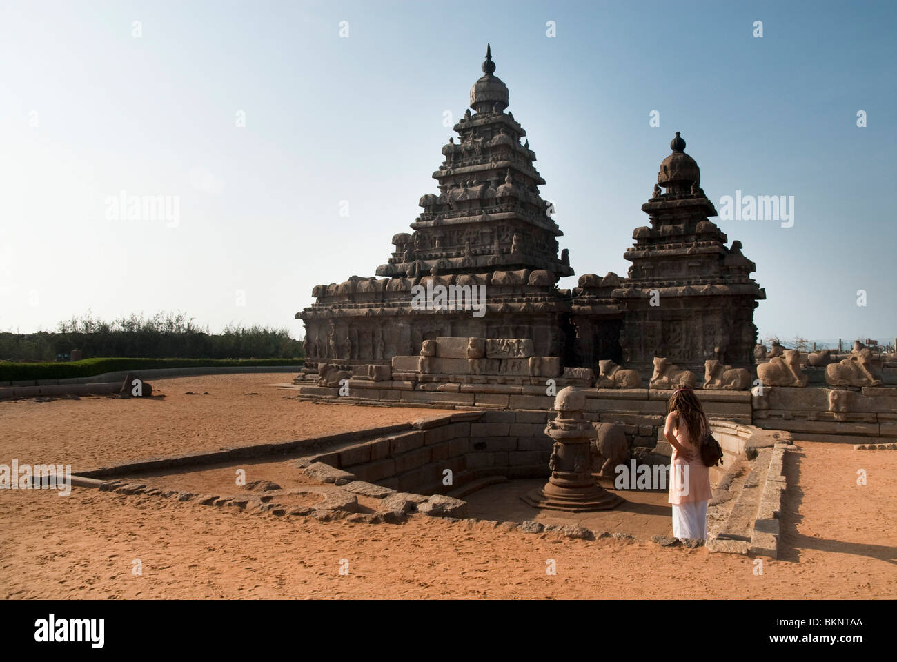 Indien, Tamil Nadu, Mahabalipuram, Shore Tempel Stockfoto
