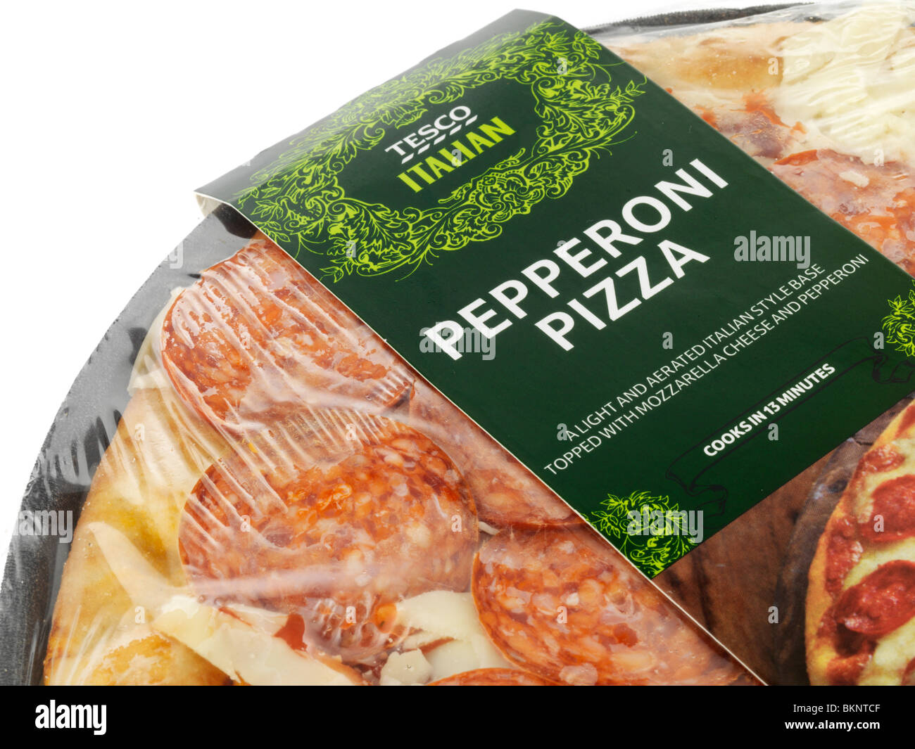 Peperoni-Pizza Stockfoto