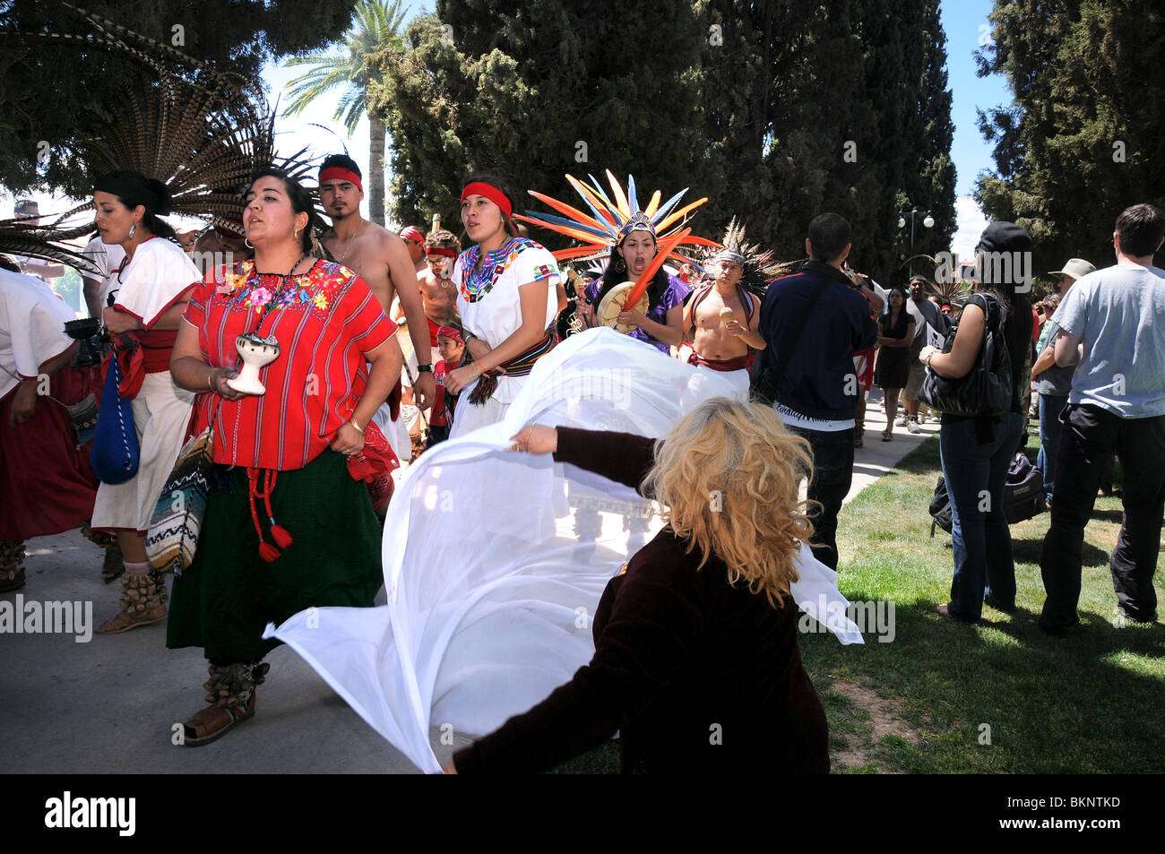 La Gran Marcha am 1. Mai 2010 in Tucson, Arizona, USA, protestieren die Rechnung SB1070, die auf die illegale Einwanderung. Stockfoto