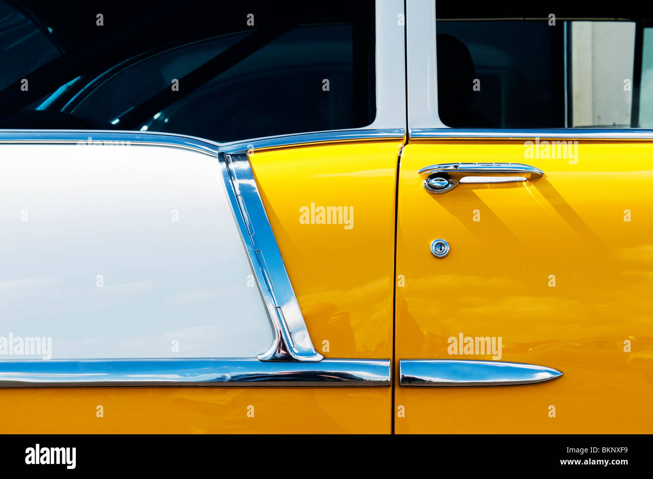 1955 Chevrolet Bel Air. Chevy. Amerikanische Oldtimer Stockfoto