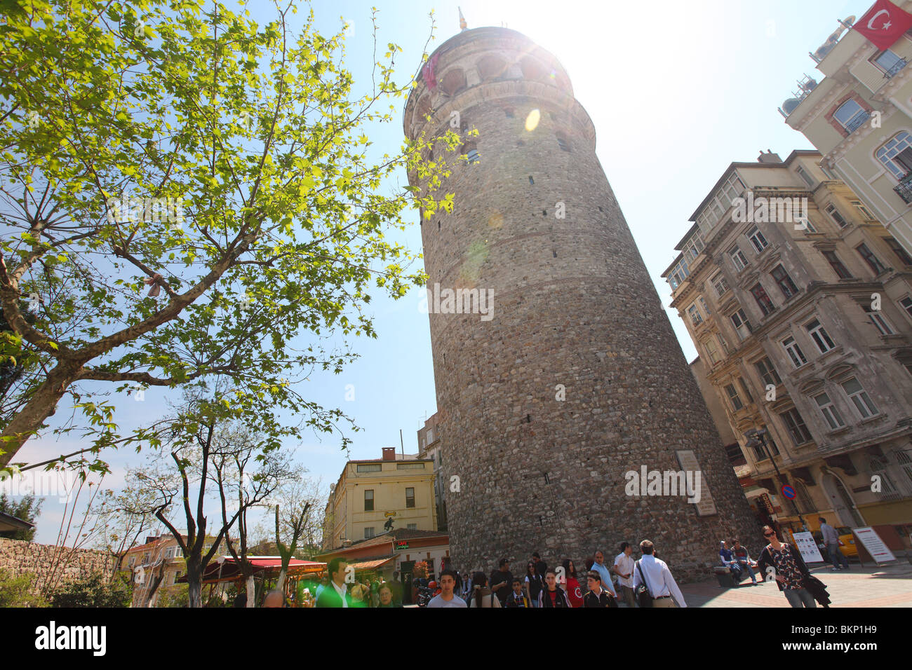 Türkei, Istanbul, Turm, Beyoglu, Karakoy, Galata Kulesi, Galata-Turm Stockfoto