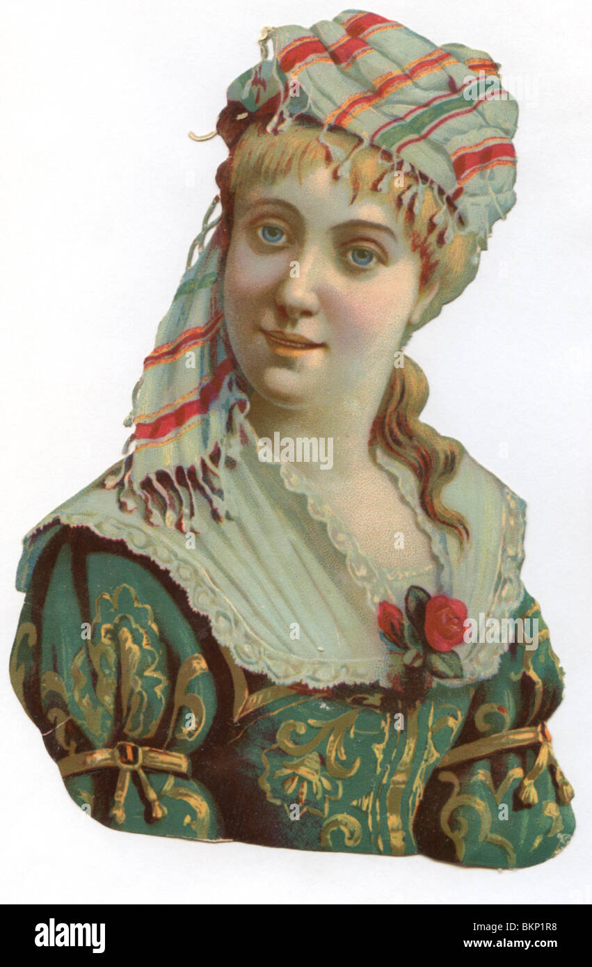 Porträt einer Dame in dekorativen Kostüm Stockfoto