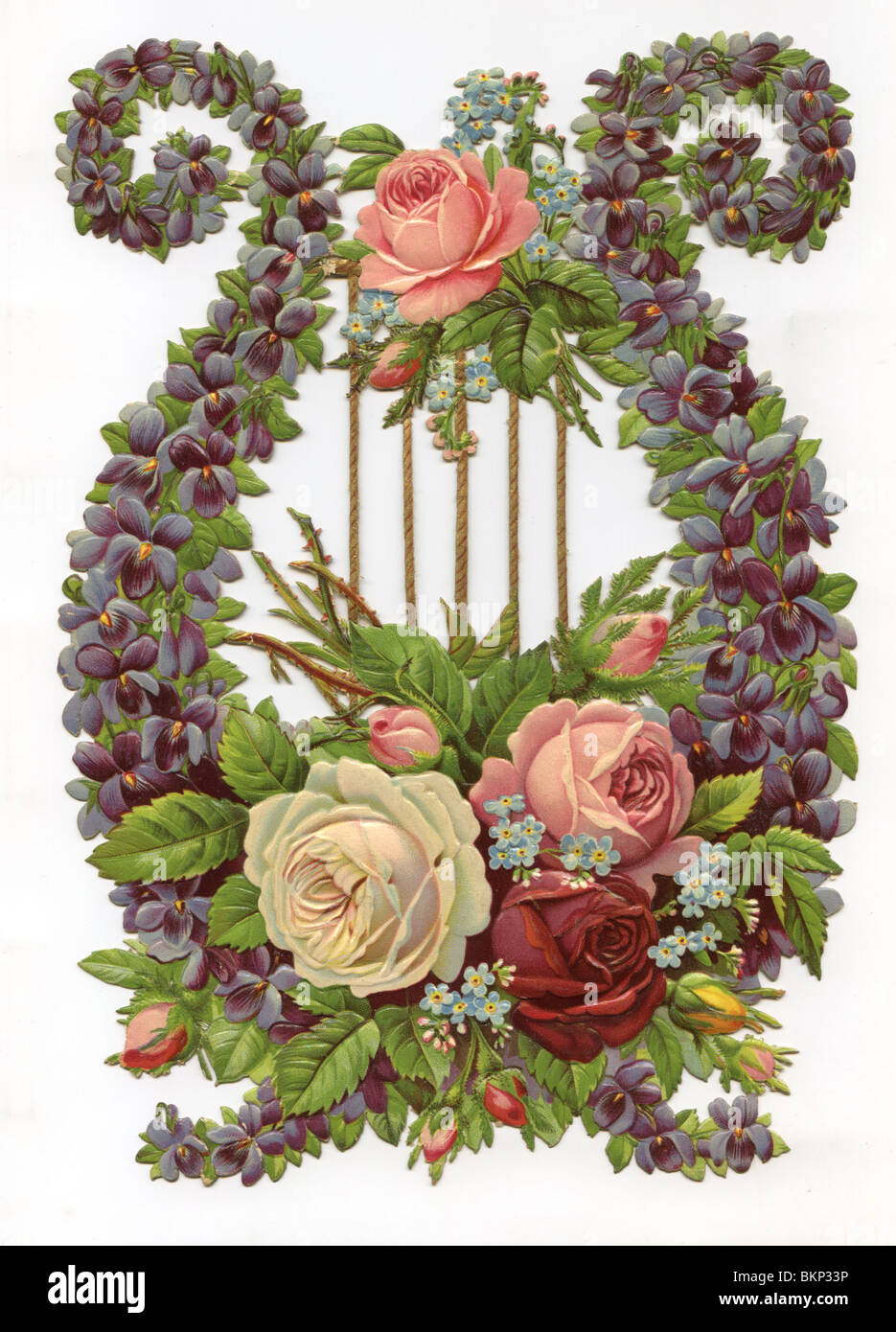 Floral Harfe Stockfoto