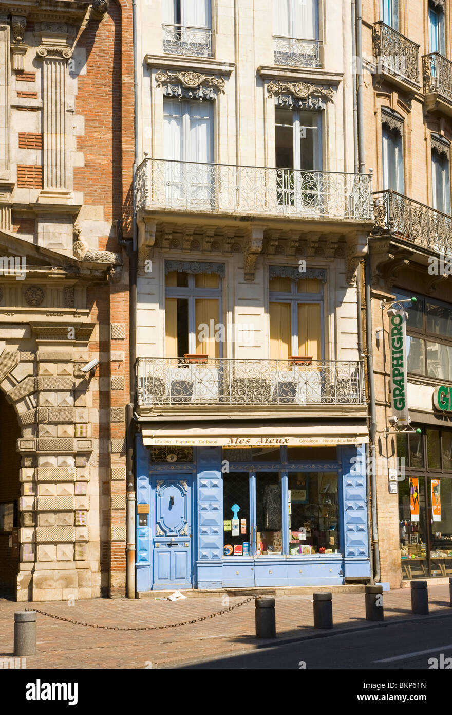MES Aieux Boutique und Genealogie-Fachgeschäft in Ort D'Assezat Toulouse Haute-Garonne Midi-Pyrenäen Frankreich Stockfoto