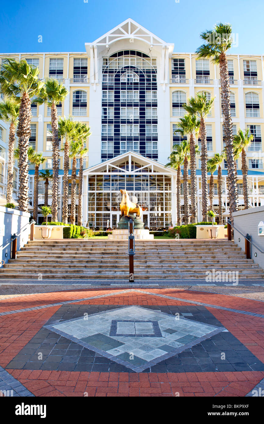 Exterieur das Table Bay Hotel in der Waterfront in Kapstadt, Südafrika. Stockfoto