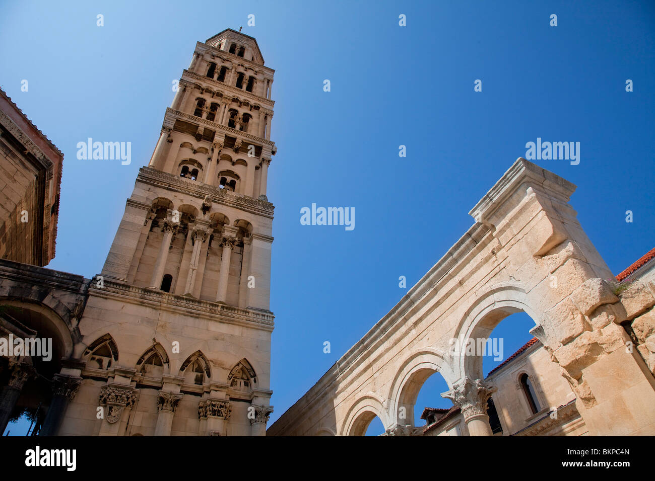 Palast des Diokletian in Split, Kroatien Stockfoto