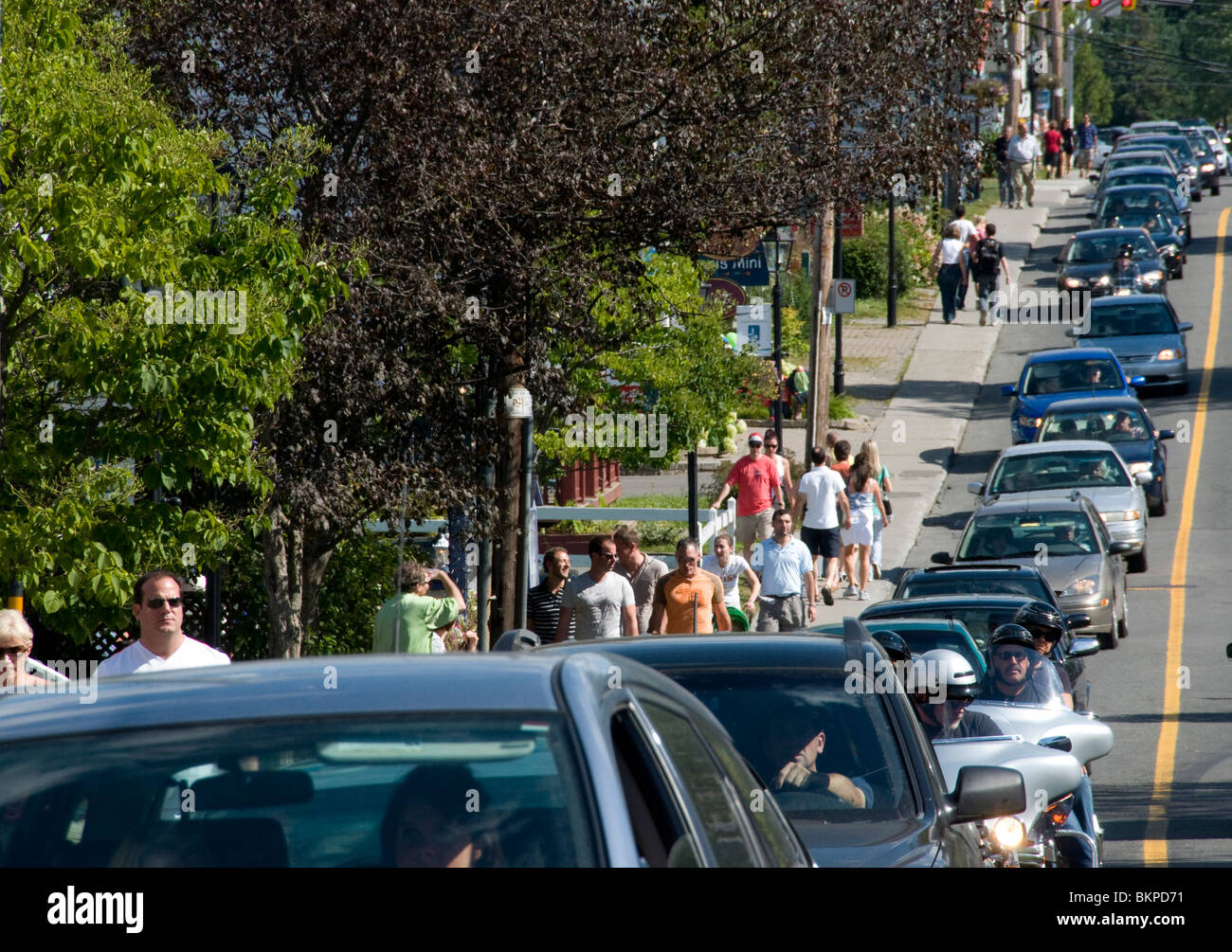 Stau Saint Sauveur Laurentians Quebec Kanada Stockfoto