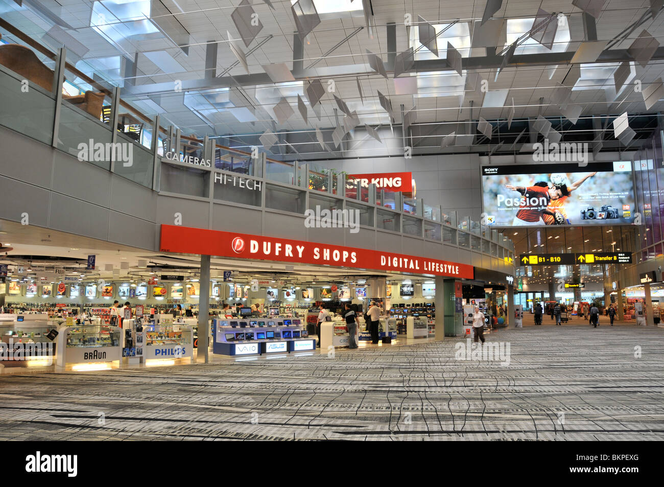 Internationalen Flughafen Singapur Changi Stockfoto