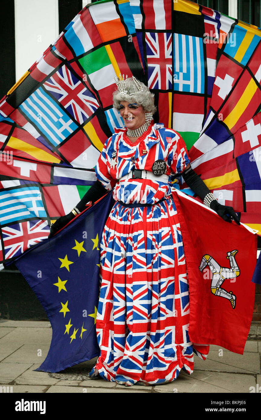 Ein Teilnehmer in der Europride-Veranstaltung in Manchester im Jahr 2003 Stockfoto