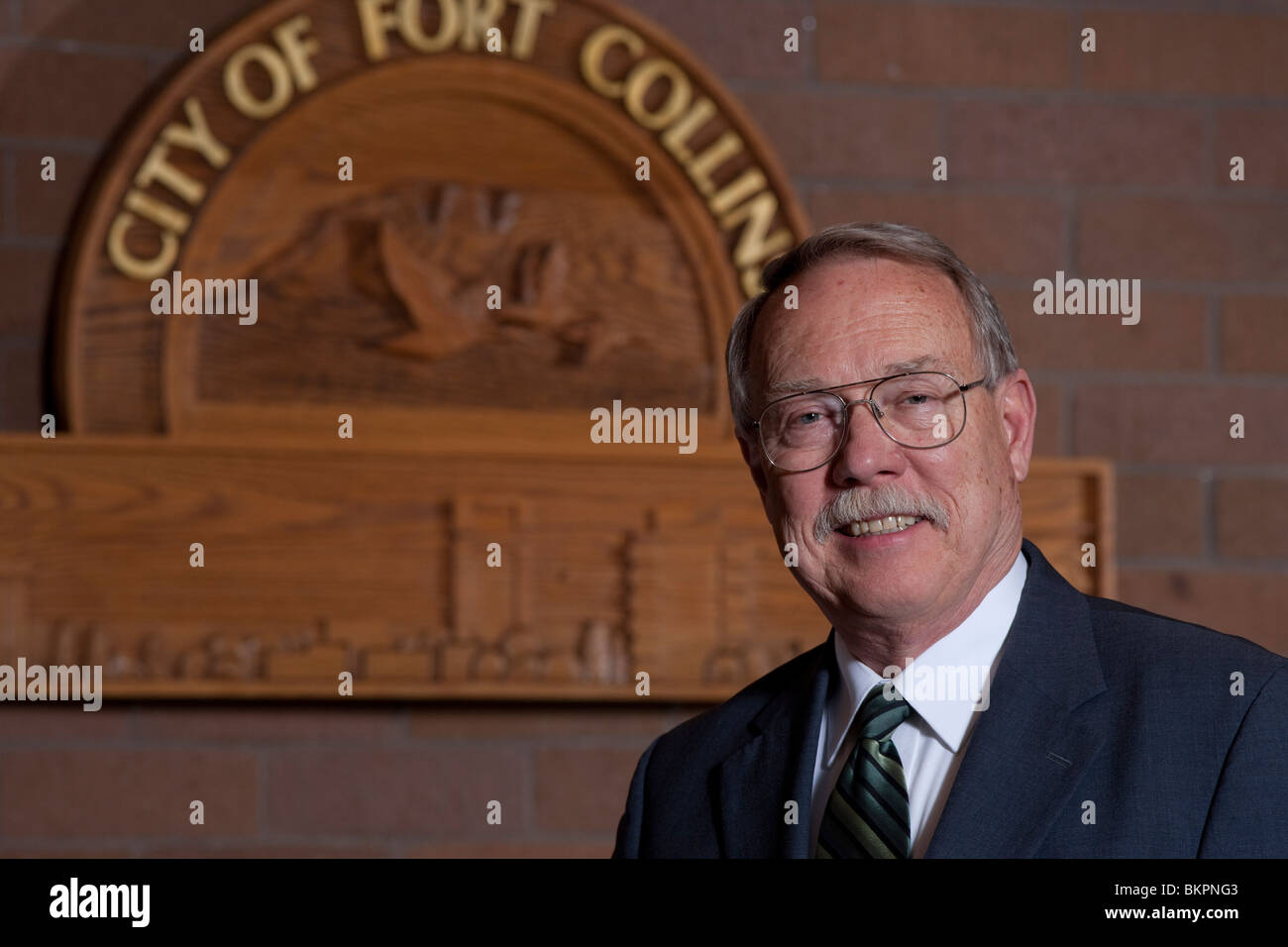 Porträt der Stadt von Fort Collins, Colorado Bürgermeister Doug Huchinson Stockfoto