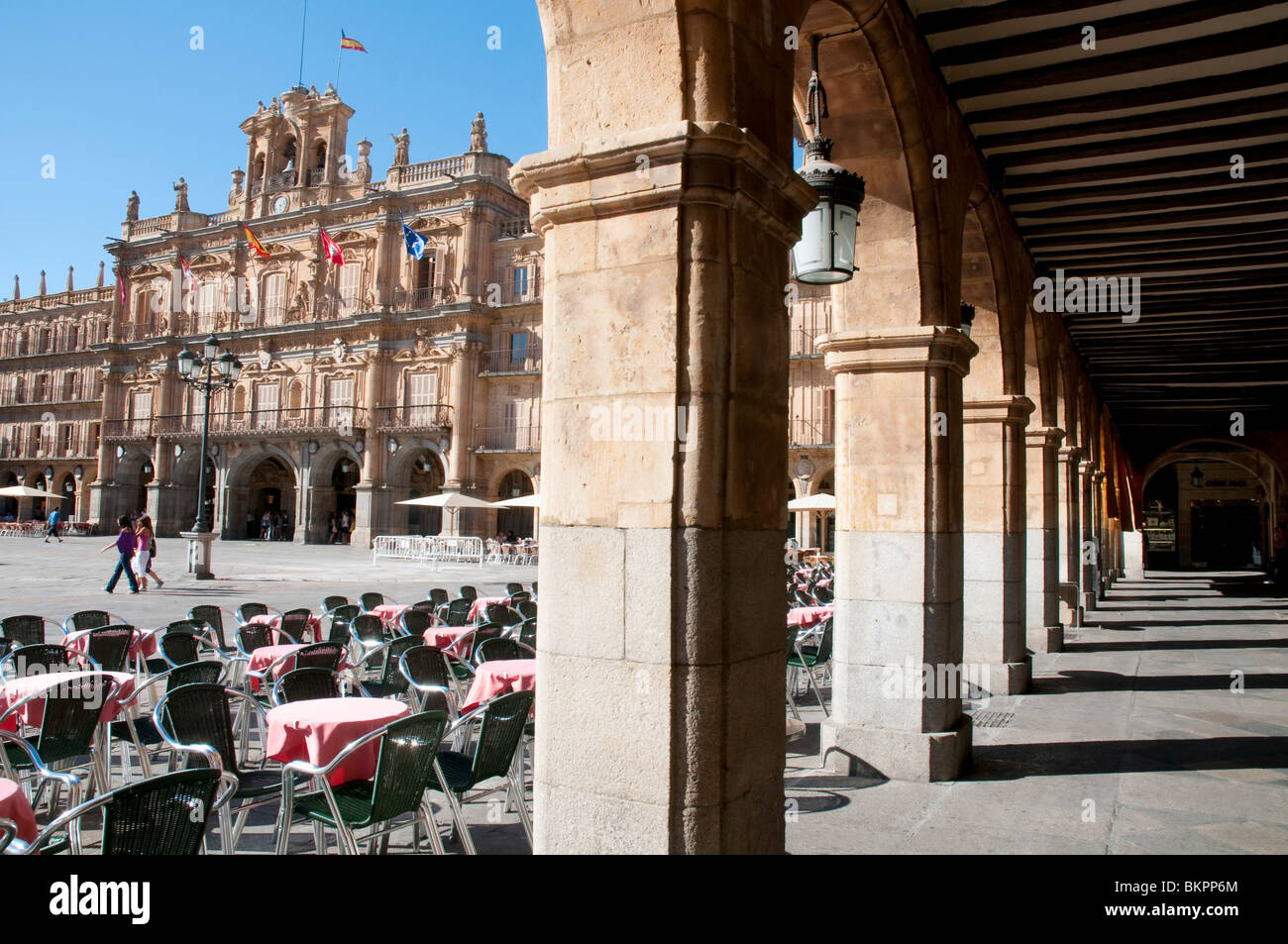 Der Hauptplatz. Salamanca, Kastilien-León, Spanien. Stockfoto
