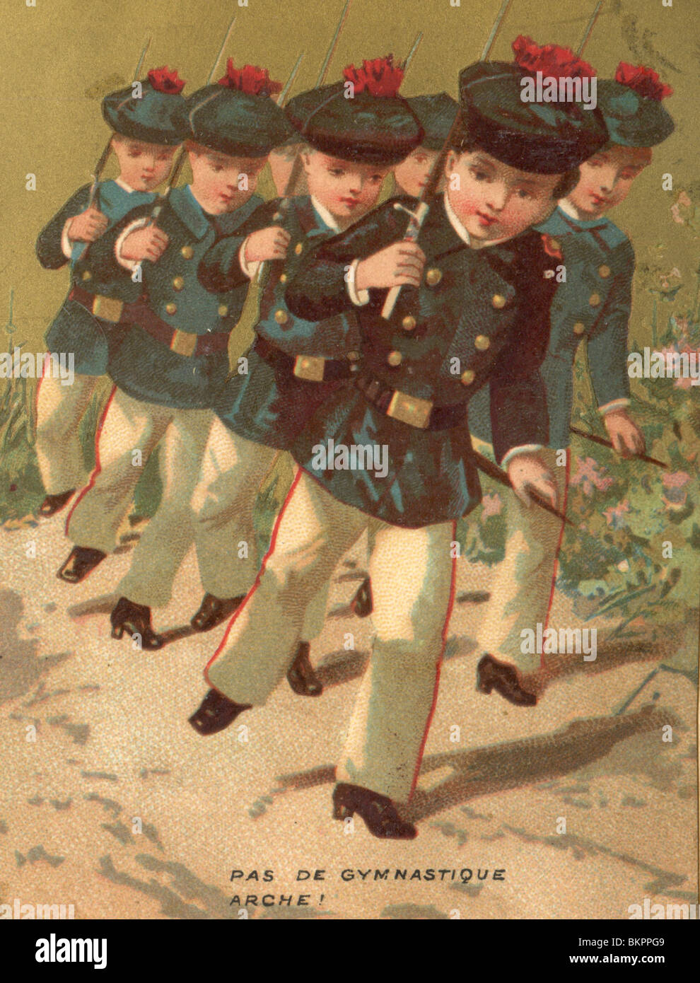 Die jungen Soldaten Stockfoto
