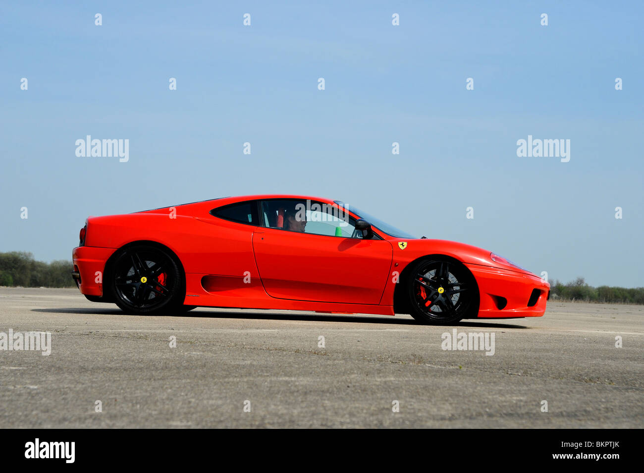 Roten Ferrari, Fahrt Erfahrung Tag, Elvington York UK Stockfoto