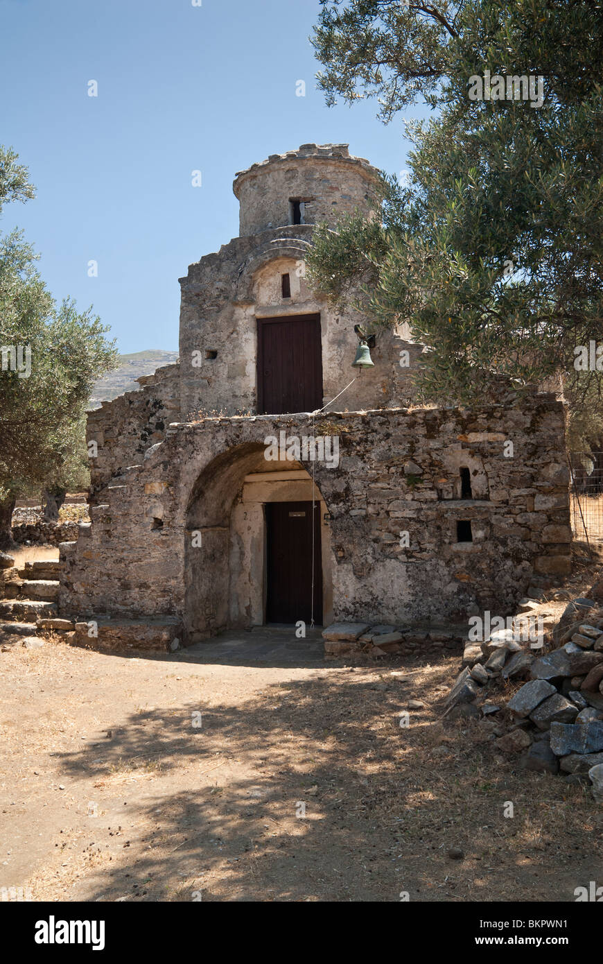 Alten Apostoloi Kirche, Metochi, Insel Naxos, Griechenland Stockfoto