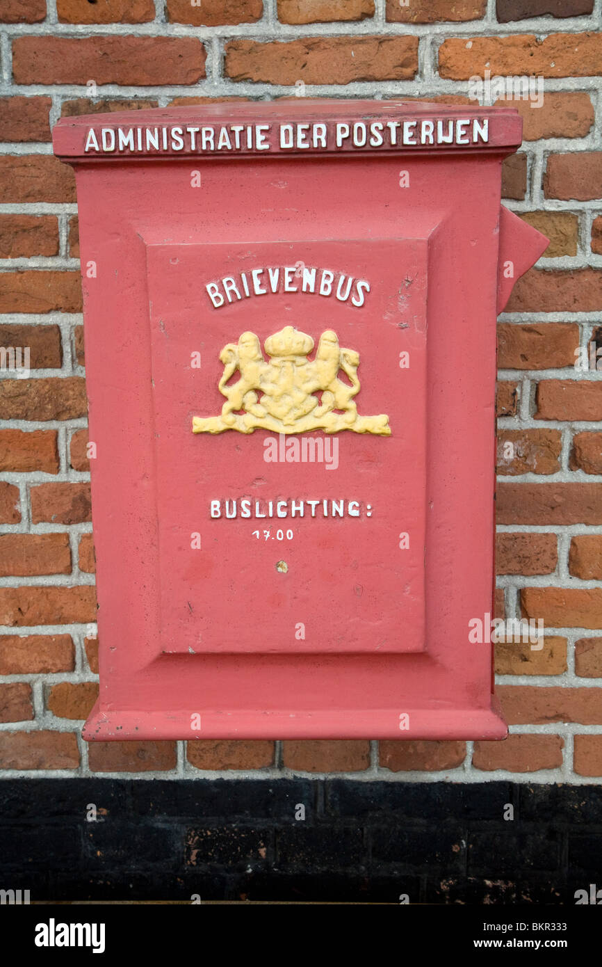 Alten Brief Kasten Zuiderzeemuseum, Enkhuizen, Niederlande Stockfoto