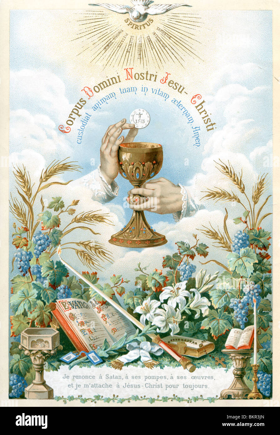 RELIGIÖSEN PLAKAT 1895 Stockfoto