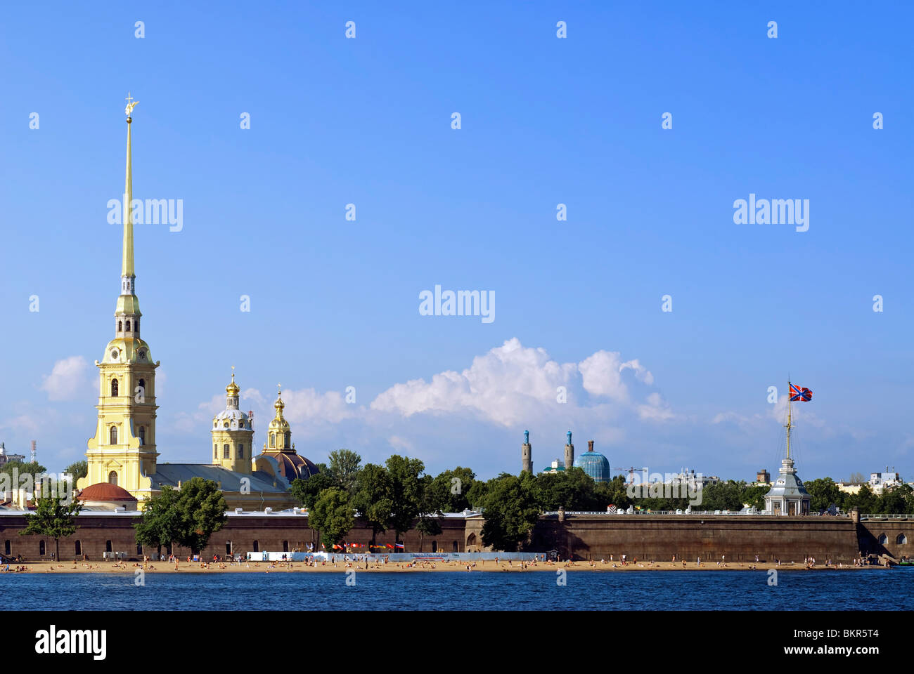 Russland, St. Petersburg. Die Peter-Paul-Festung. Stockfoto