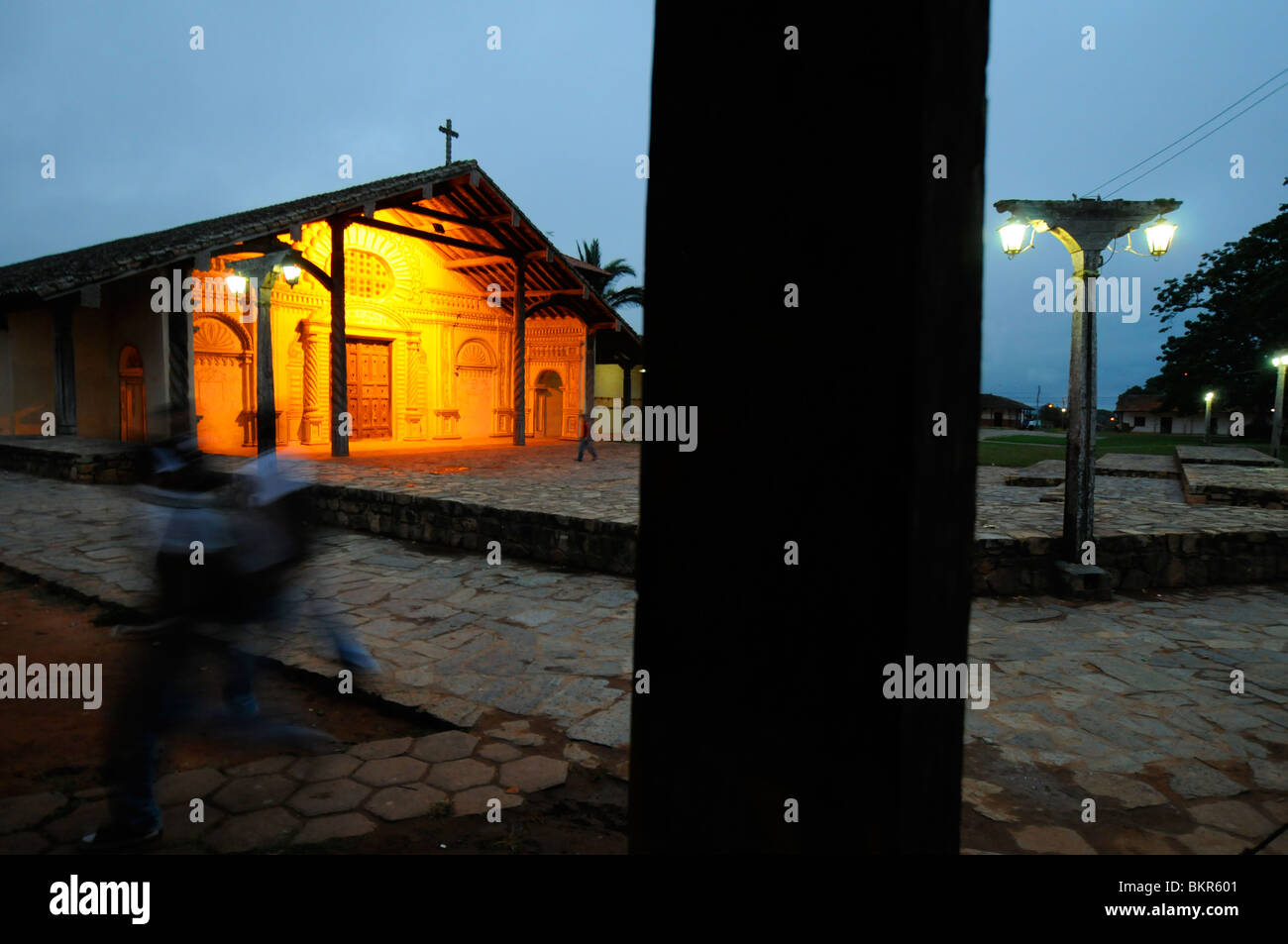 Gebäude in San Javier, Bolivien-Mission Stockfoto