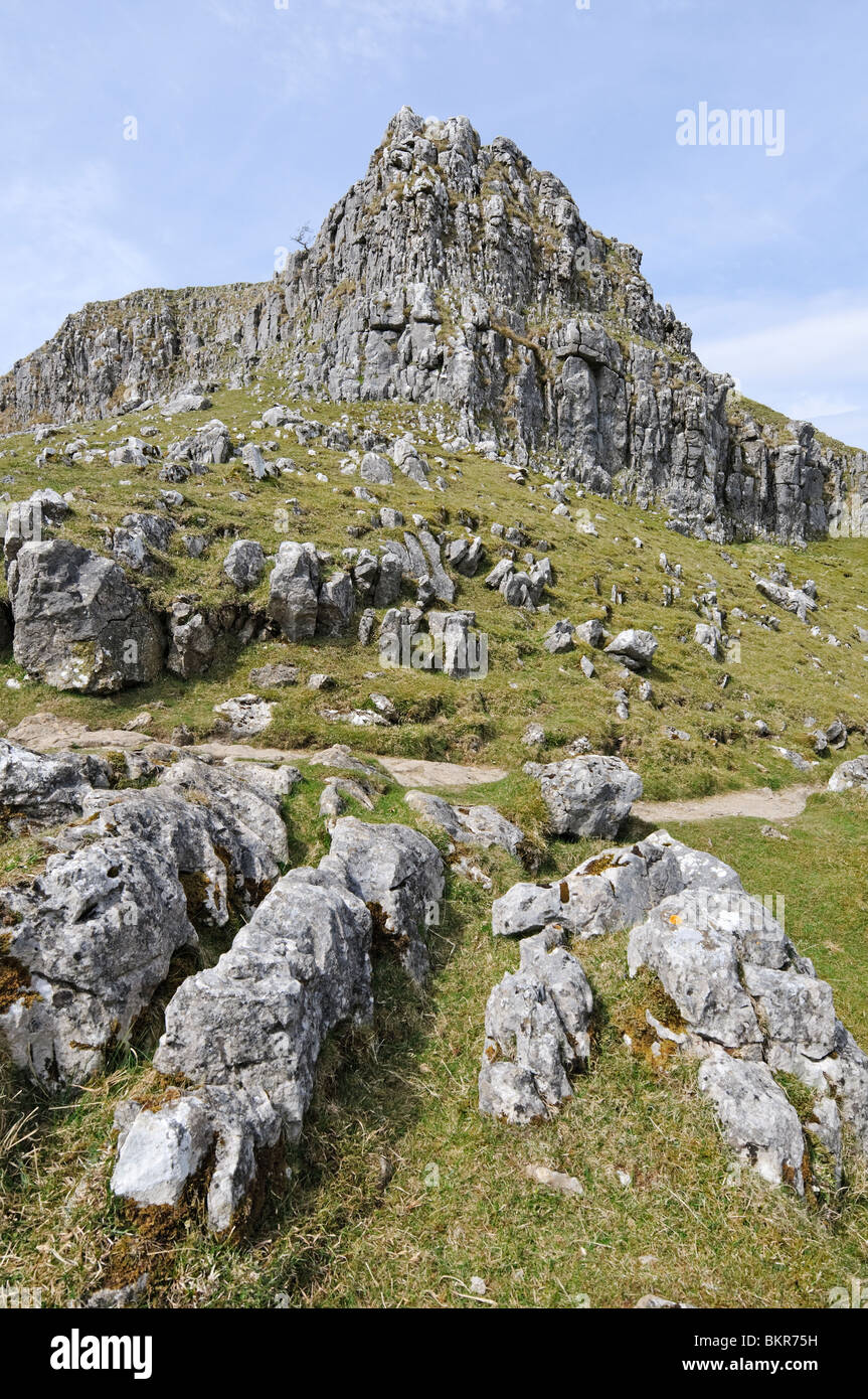 Ing Narbe Crag und Watlowes in der Nähe von Malham Nationalpark North Yorkshire England Stockfoto