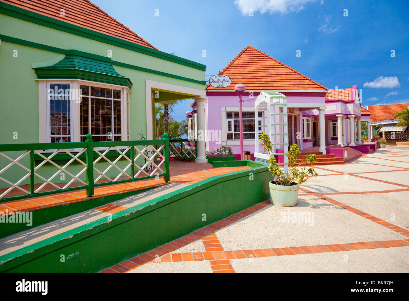 Das Pelican Craft Center shopping-Komplex in der Nähe von Bridgetown, Barbados, West Indies. Stockfoto