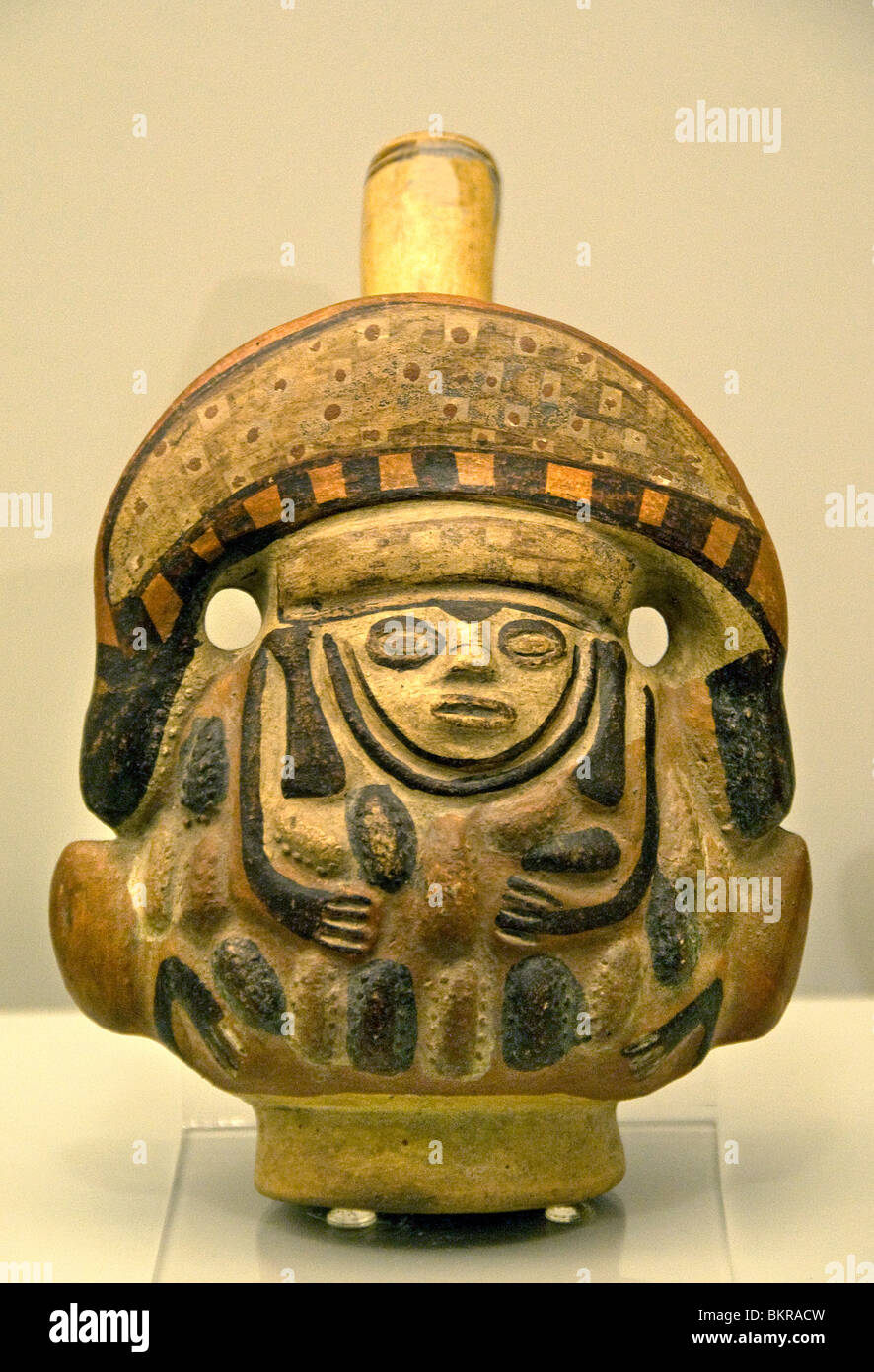 Peru Mochica 100 v. Chr. 700 n. Chr., PAEC aia, gott verbunden mit Fruchtbarkeit Stockfoto