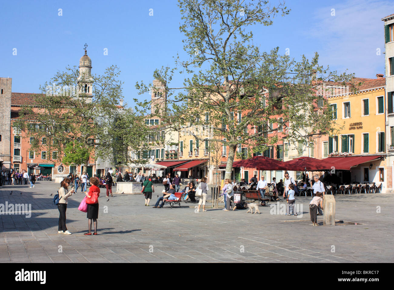 Campo Santa Margherita, Sestiere Dorsoduro, Venedig, Italien Stockfoto