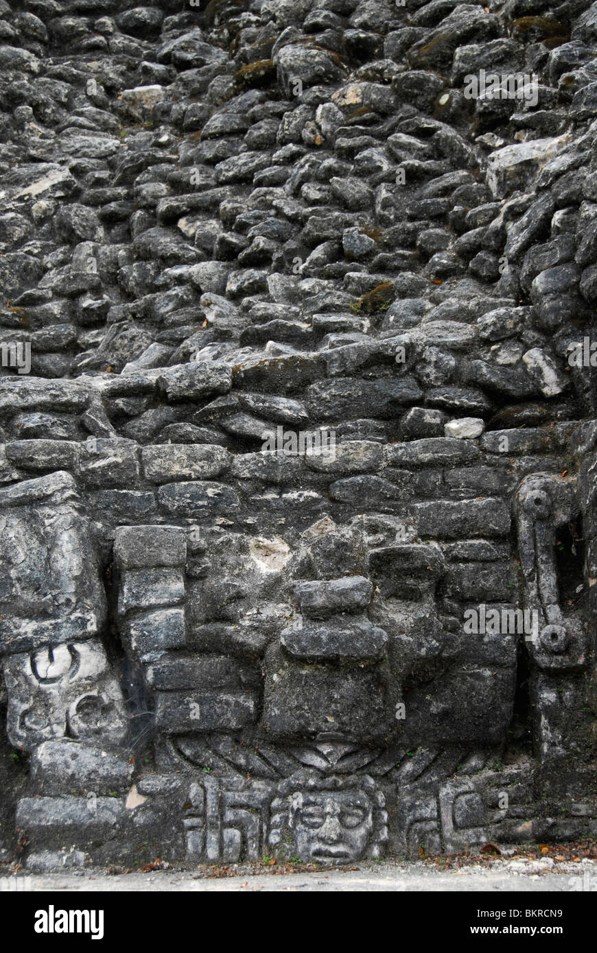 Relief im Caracol Ruinen, Maya Mountains, Cayo District, Belize, Mittelamerika Stockfoto