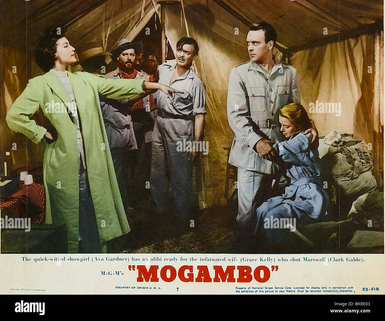 MOGAMBO (1953) AVA GARDNER, CLARK GABLE, GRACE KELLY JOHN FORD (DIR) 007 Stockfoto