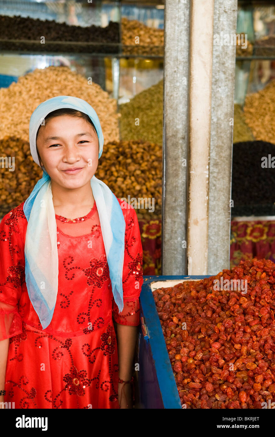 Uyghur Lächeln. Stockfoto