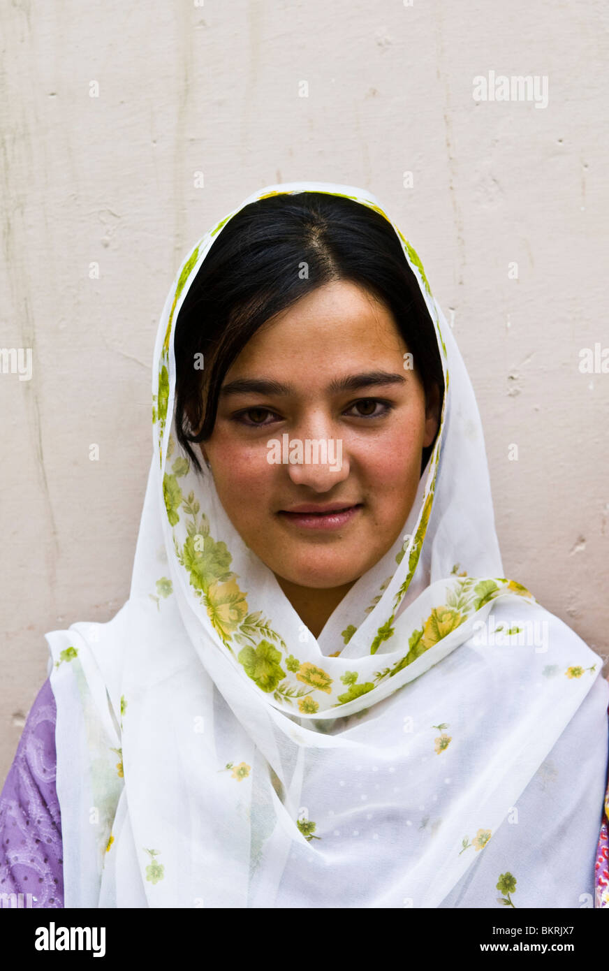 Porträt einer Frau Hunzakut. Hunza-Tal, Pakistan. Stockfoto