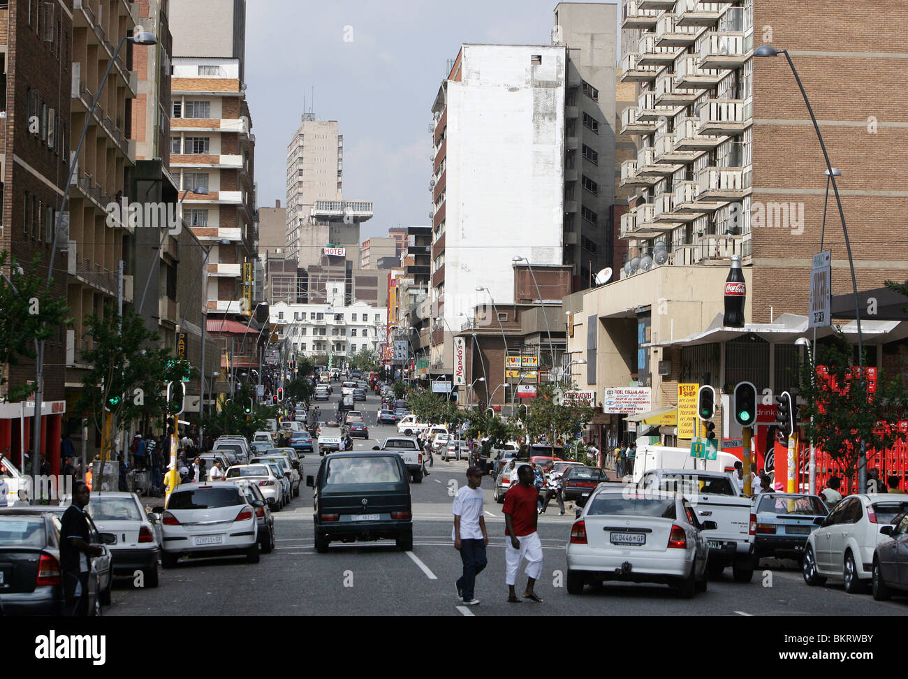 Stadtteil Hillbrow in Johannesburg, Südafrika Stockfoto