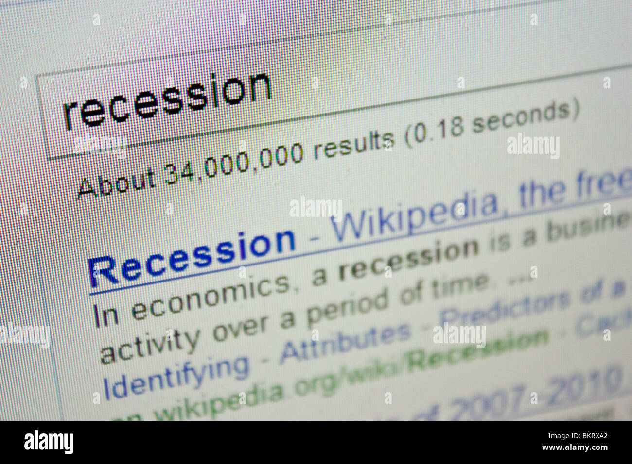 Rezession-Wirtschaft-Wirtschaft Stockfoto