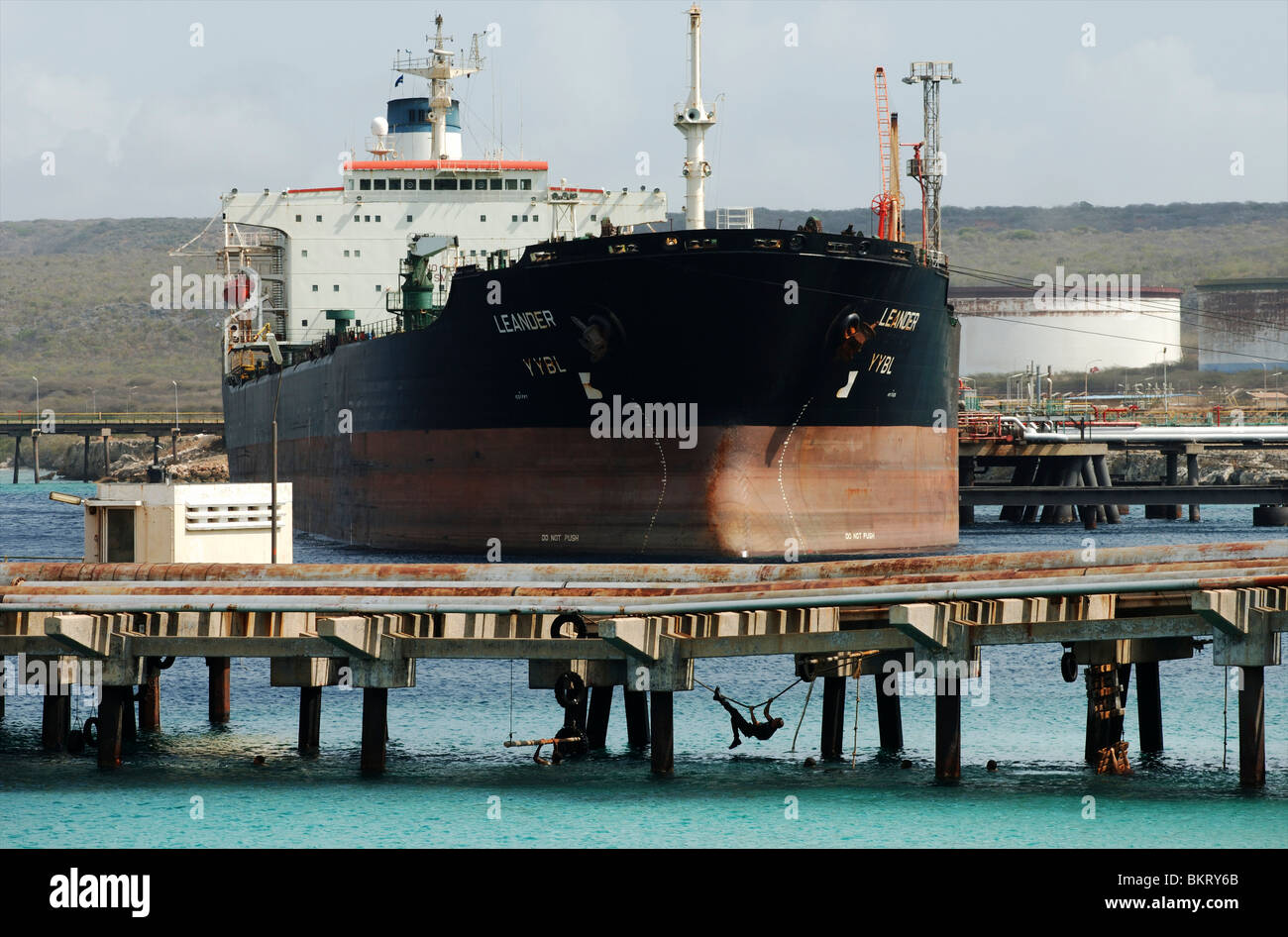 Curacao, Rekruten Antmil auf eine Wasser-Ausbildung in der Bullenbaai. Stockfoto