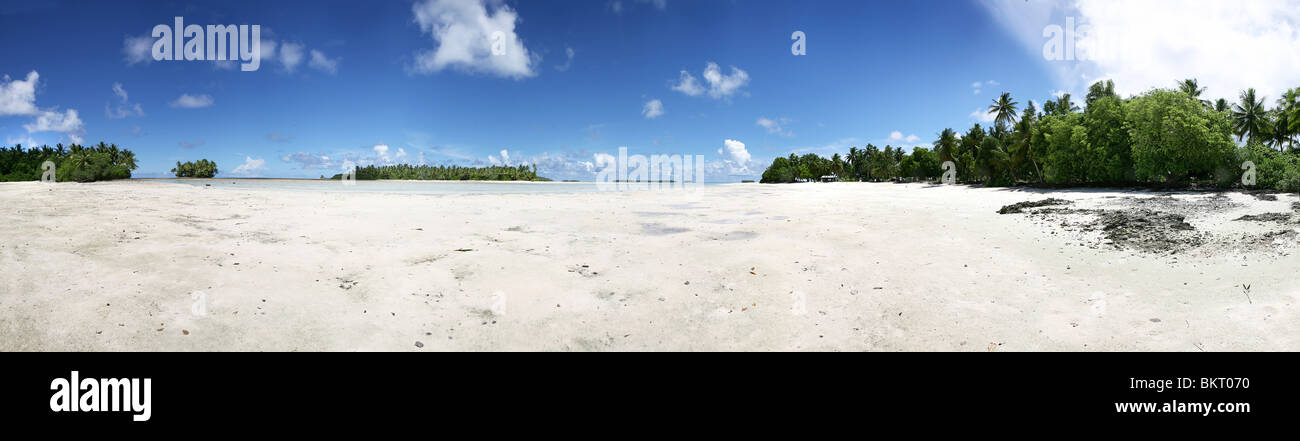 Tuvalu-Insel im Pazifischen Ozean droht in den nächsten 50 Jahren aufgrund des Meeresspiegels verschwinden. Stockfoto