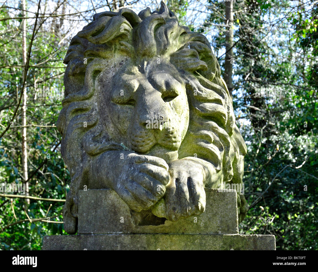 Nero die ruhenden Löwen am Grab von George Wombell, Highgate Cemetery West, London Stockfoto
