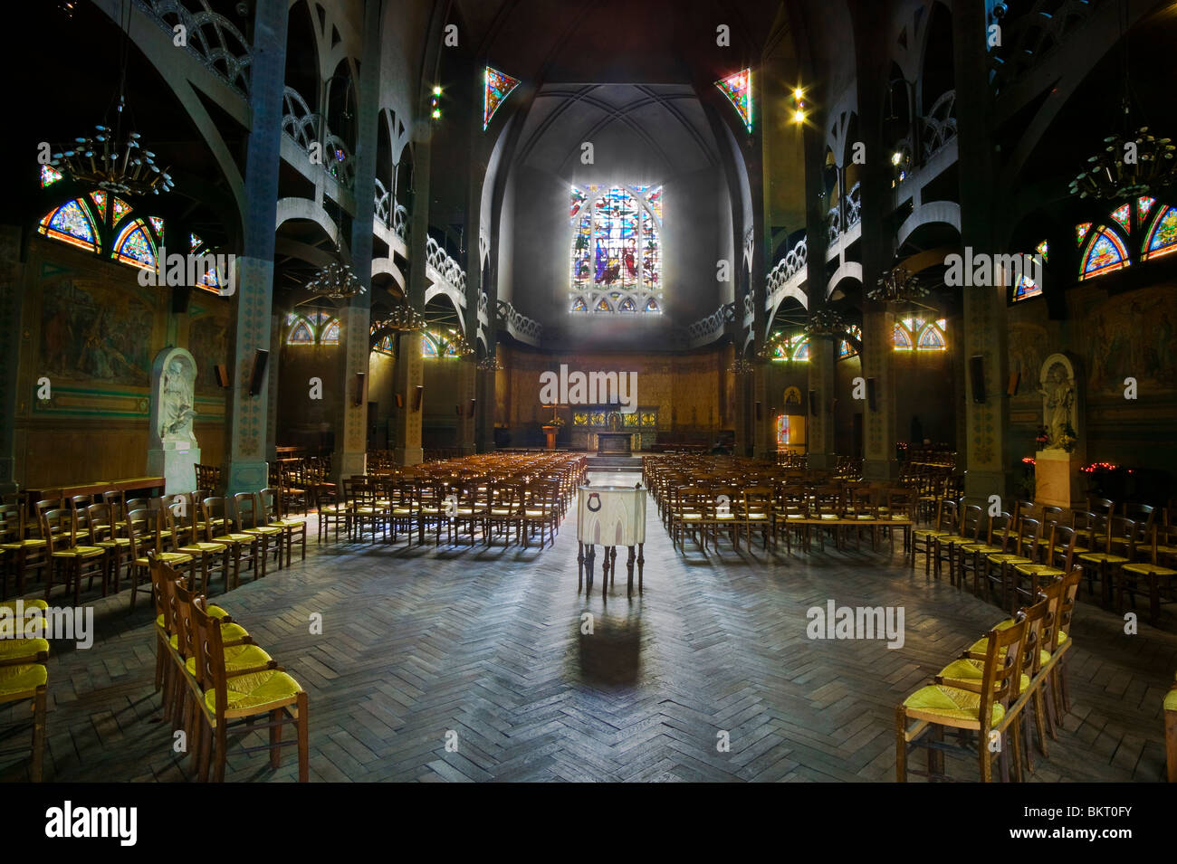 SAINT-JEAN DE MONTMARTRE, PARIS, FRANKREICH Stockfoto