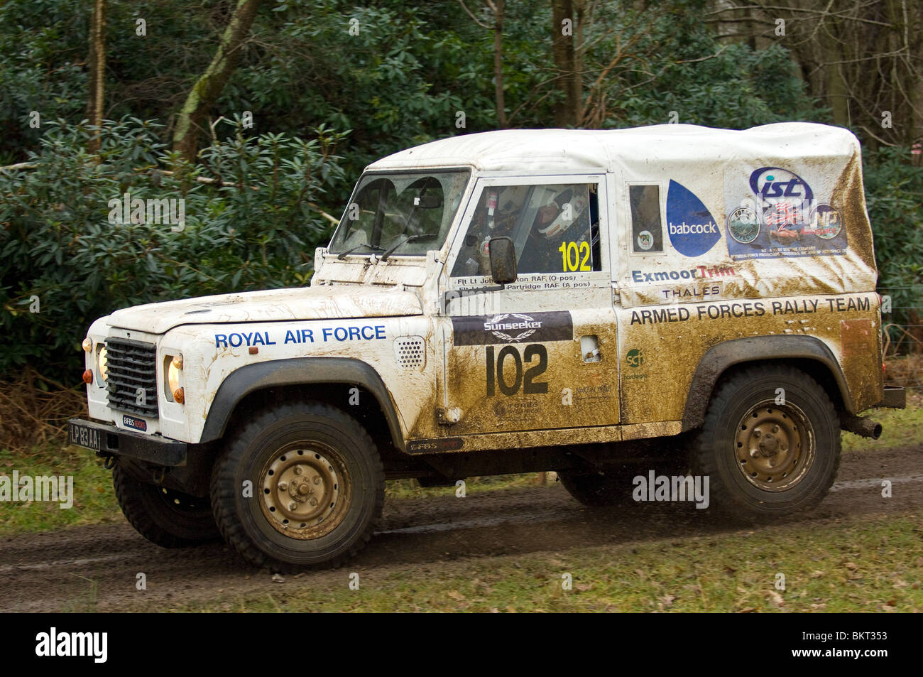 Streitkräfte-Rallye-Team Stockfoto