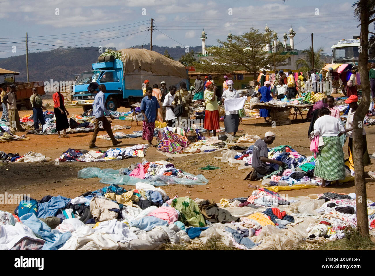 Afrikanischer ländlicher Flohmarkt, Westkenia. Stockfoto