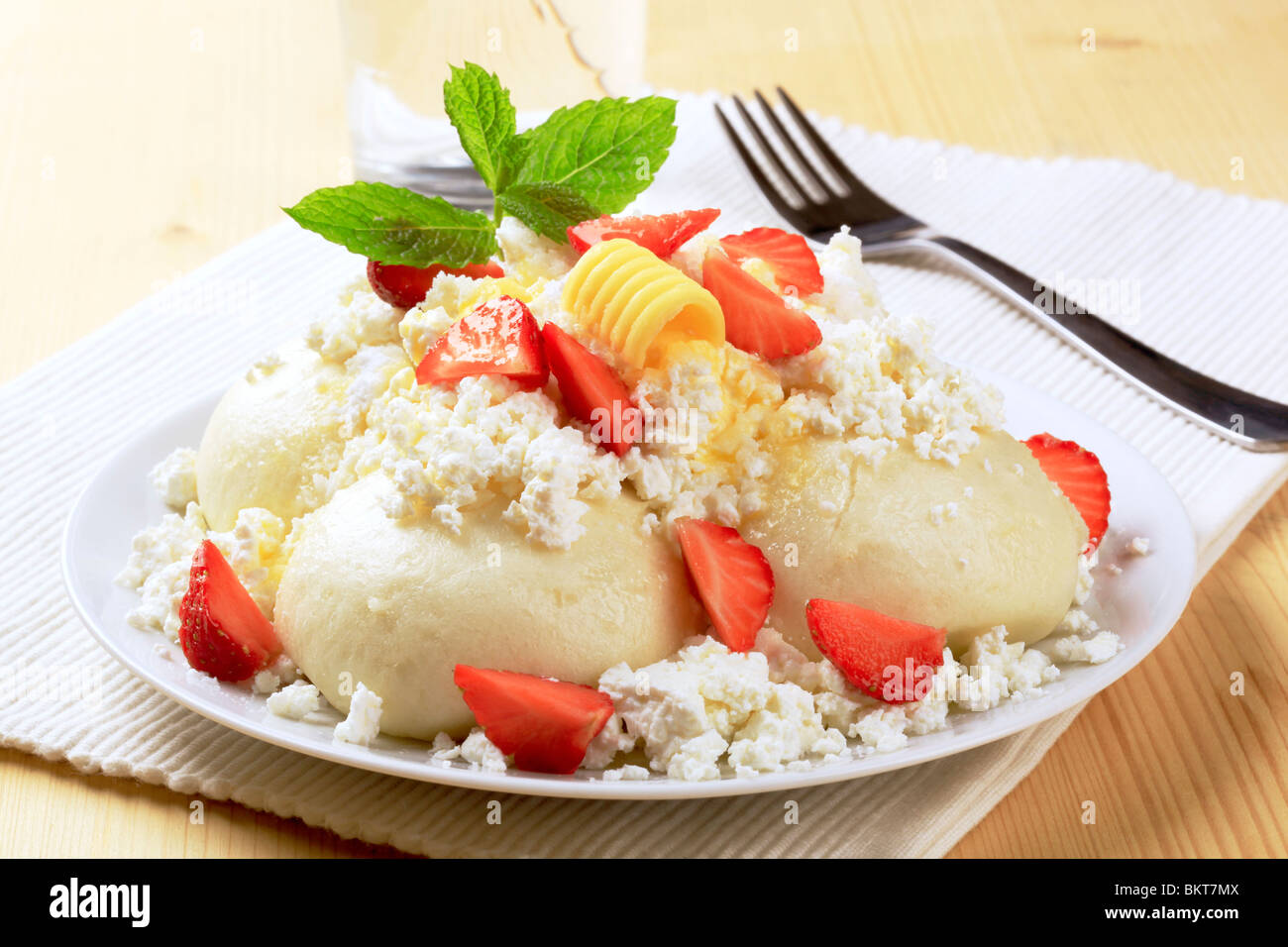 Obstknödel Stockfoto