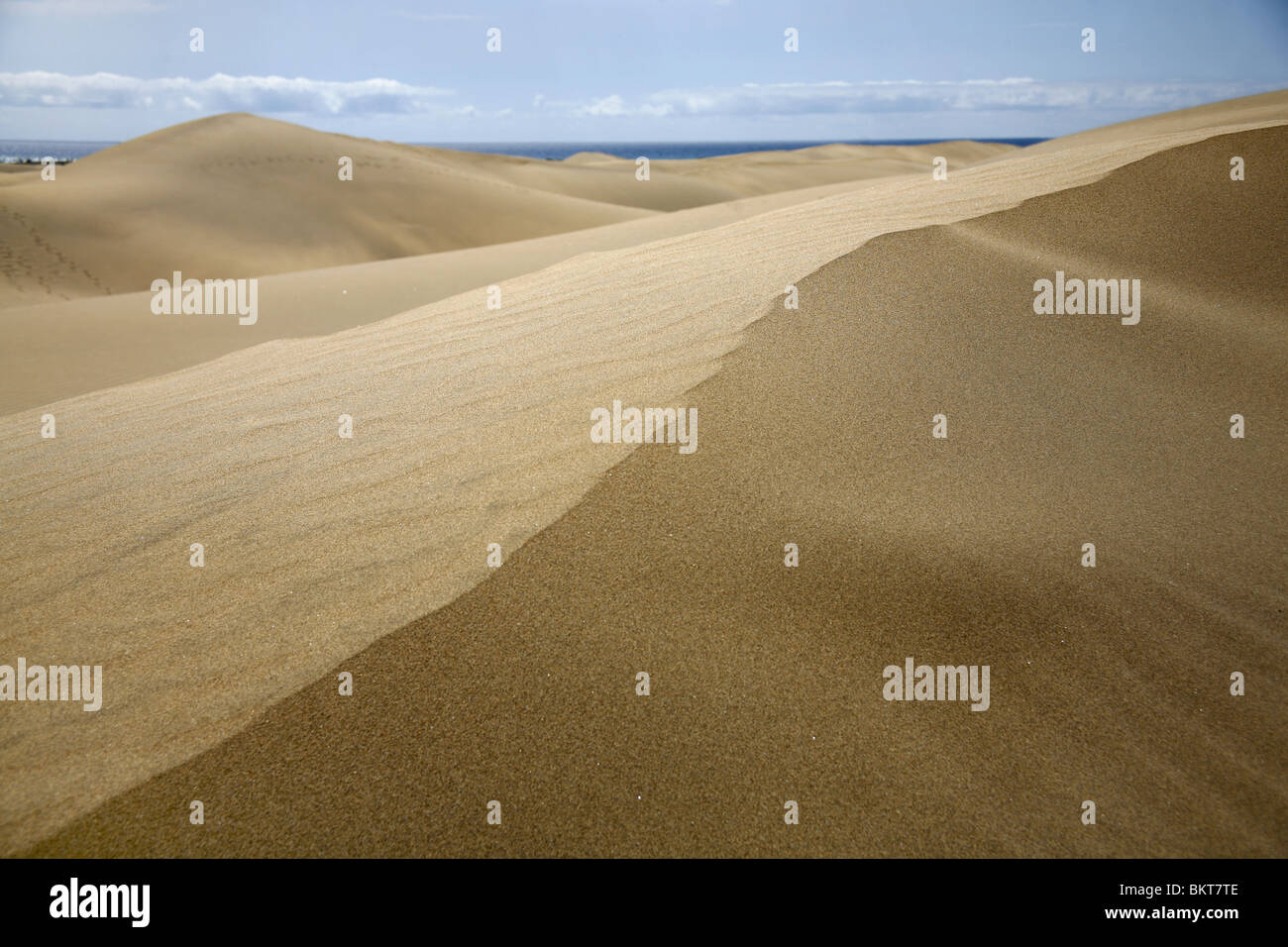Sanddünen in Playa del Ingles, Gran Canaria Stockfoto